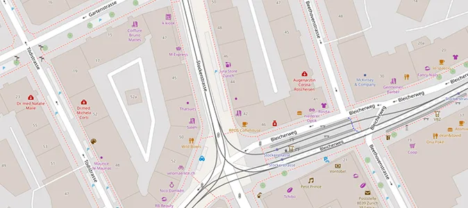 Ausschnitt aus Open Street Map: Kanzleisitz IT Fachanwalt Sven Kohlmeier